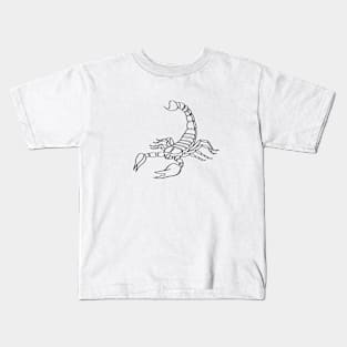 Scorpion Line Art Kids T-Shirt